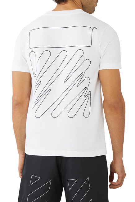 Wave Outline Diag Slim-Fit T-Shirt